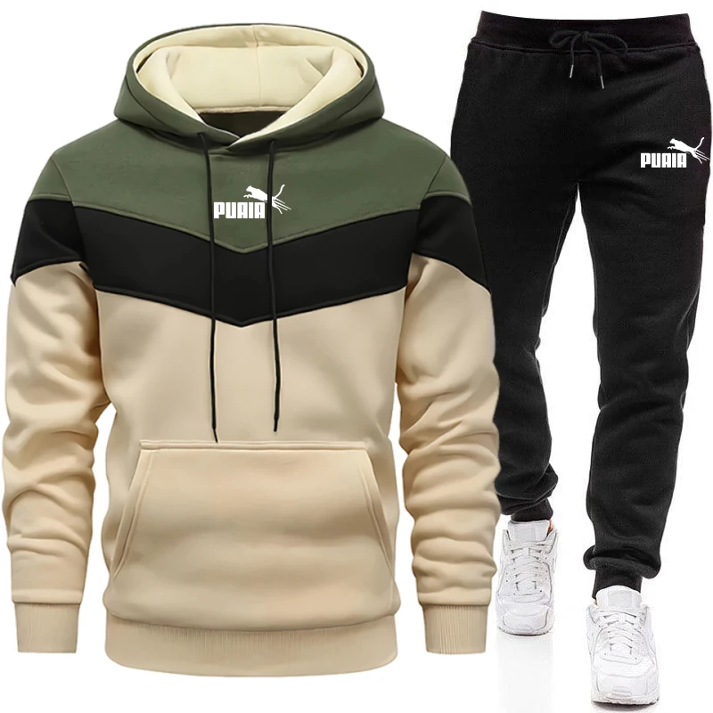 Men'S Fashion Trousers - Conjunto Masculino/Agasalho com Capuz/Calça 2026 Outono