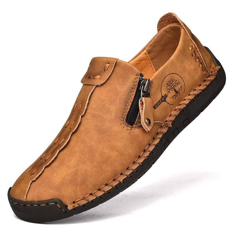 Suede Loafers Men - Sapatos de couro casuais masculinos com