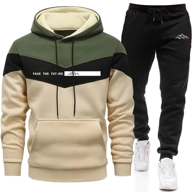 Men'S Fashion Trousers - Conjunto de Moletom Masculino Casual com