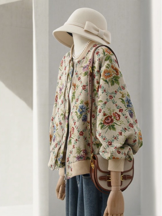 Sherpa Jacket Fleece - Jaqueta Estilo Baseball com Bordado em
