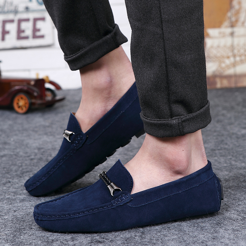 Sapatos masculinos de camurça  - Suede Loafers Men avaliação e preço