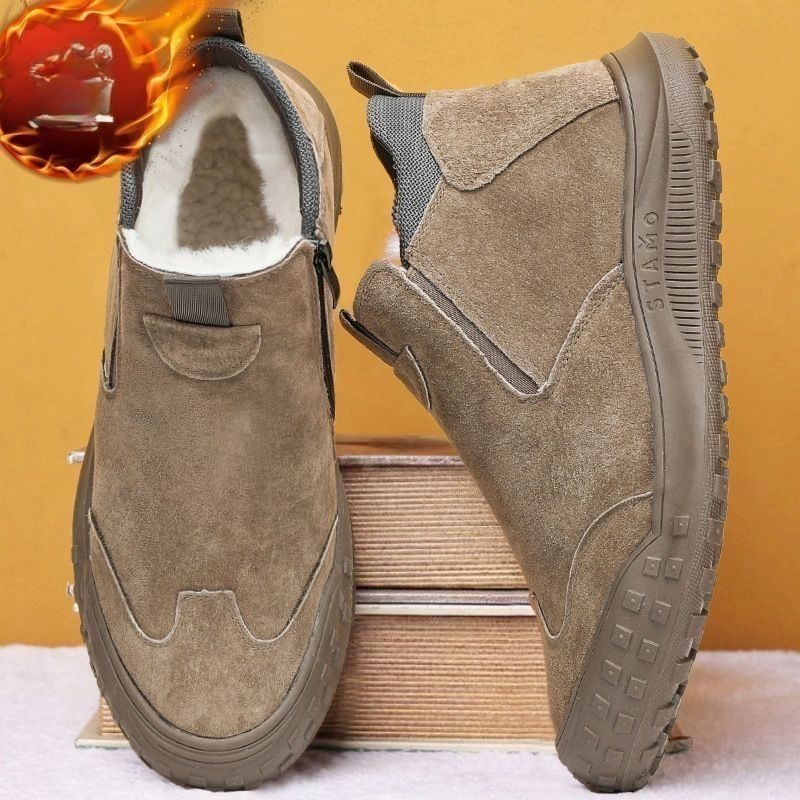 Sapatos masculinos de inverno, - Suede Loafers Men avaliação e preço