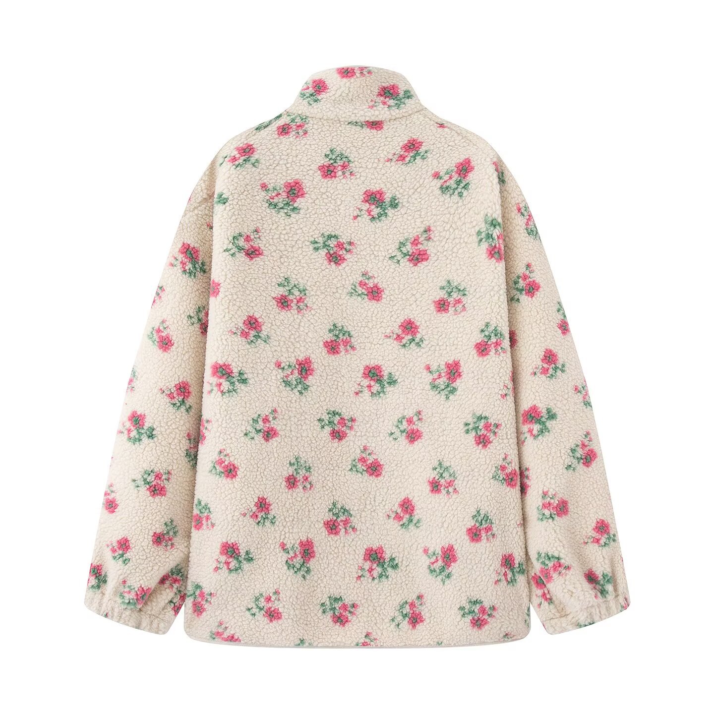 Moda floral jaqueta para mulhe - Sherpa Jacket Fleece avaliação e preço