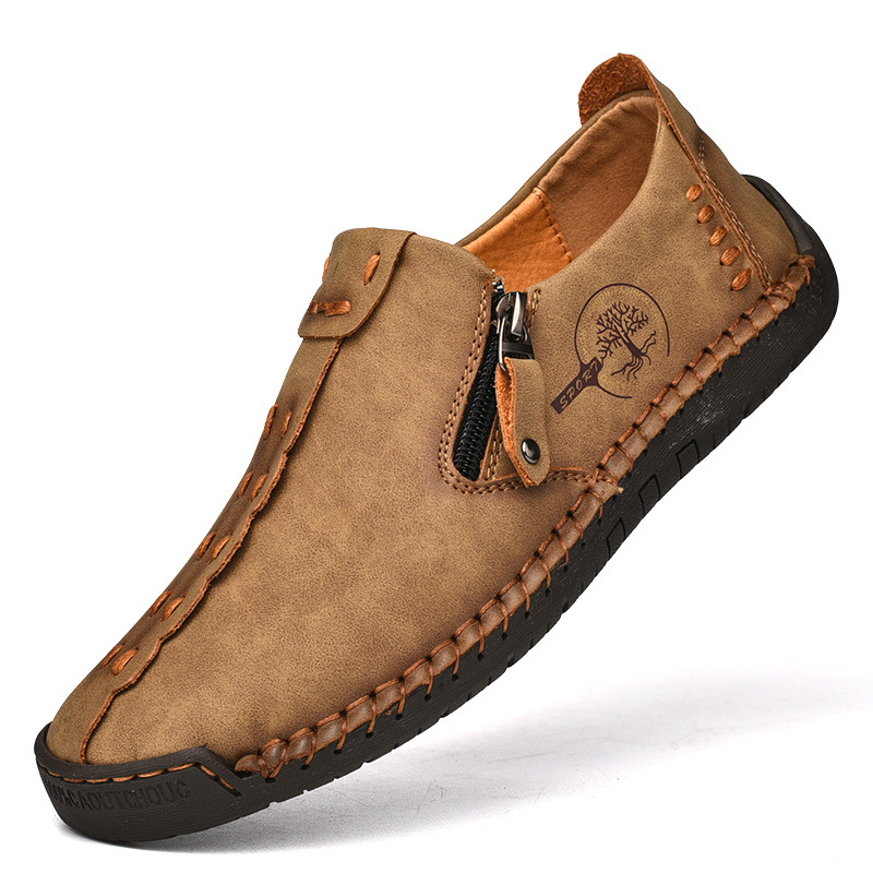 Sapatos de couro casuais mascu - Suede Loafers Men avaliação e preço