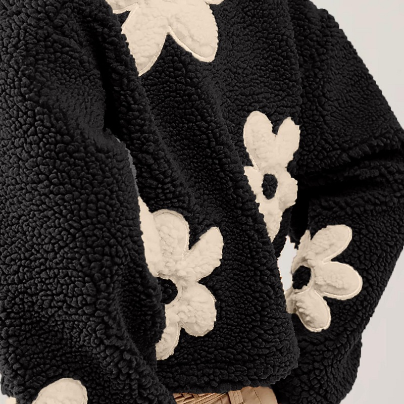 Outono inverno quente casaco d - Sherpa Jacket Fleece avaliação e preço