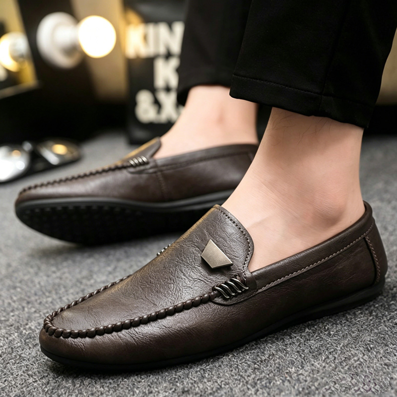 Sapatos de Couro Masculinos Es - Suede Loafers Men avaliação e preço