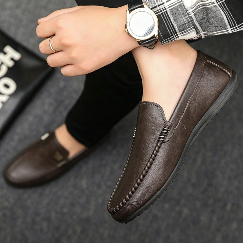 Sapatos de Couro Masculinos Es - Suede Loafers Men avaliação e preço