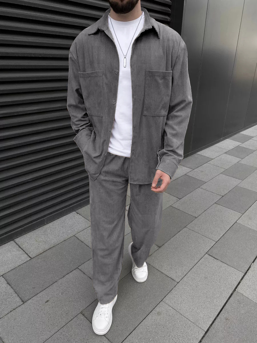 Conjunto Masculino de Corduroy - Men'S Fashion Trousers avaliação e preço
