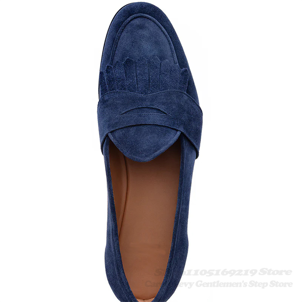Mocassins de camurça azul mari - Suede Loafers Men avaliação e preço