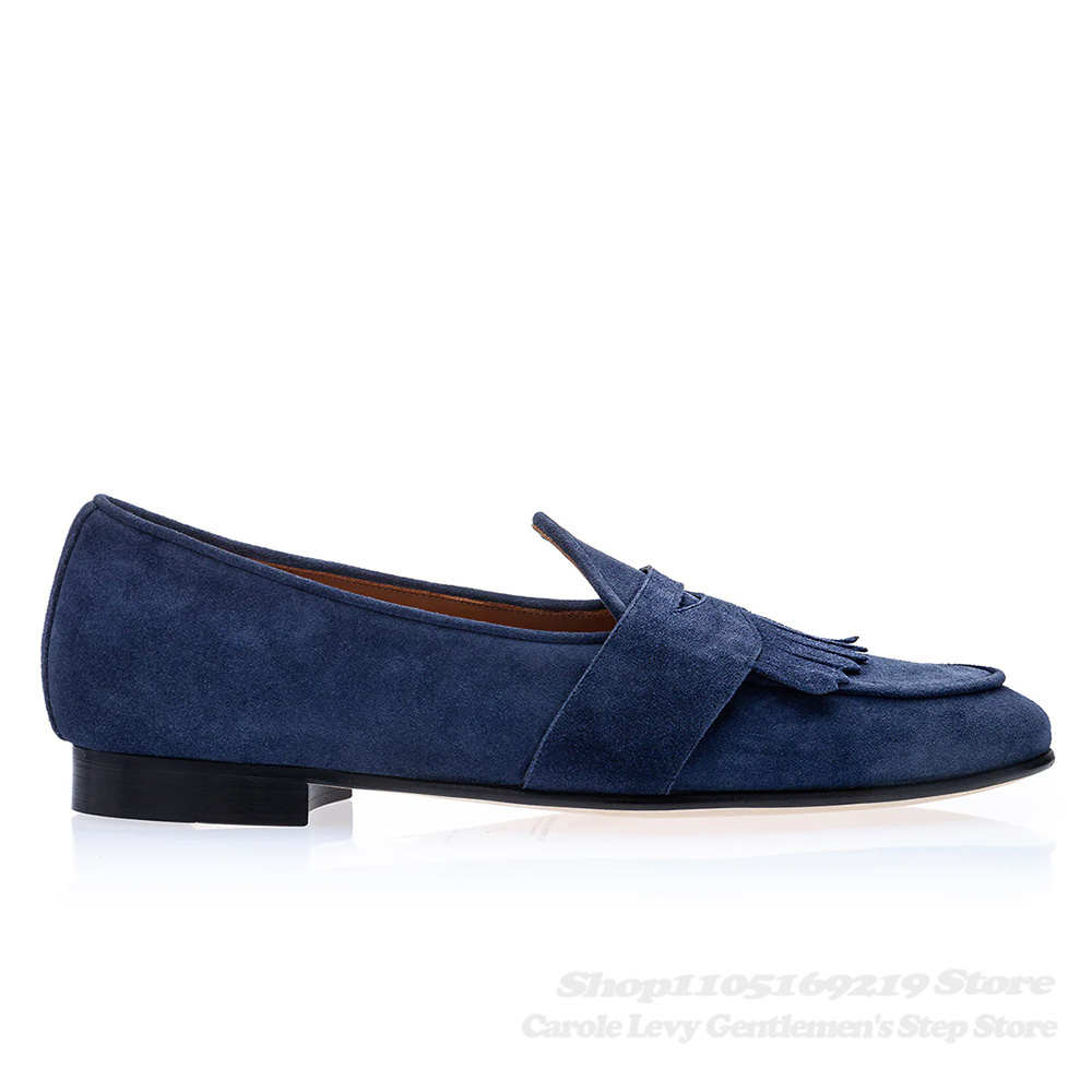 Mocassins de camurça azul mari - Suede Loafers Men avaliação e preço