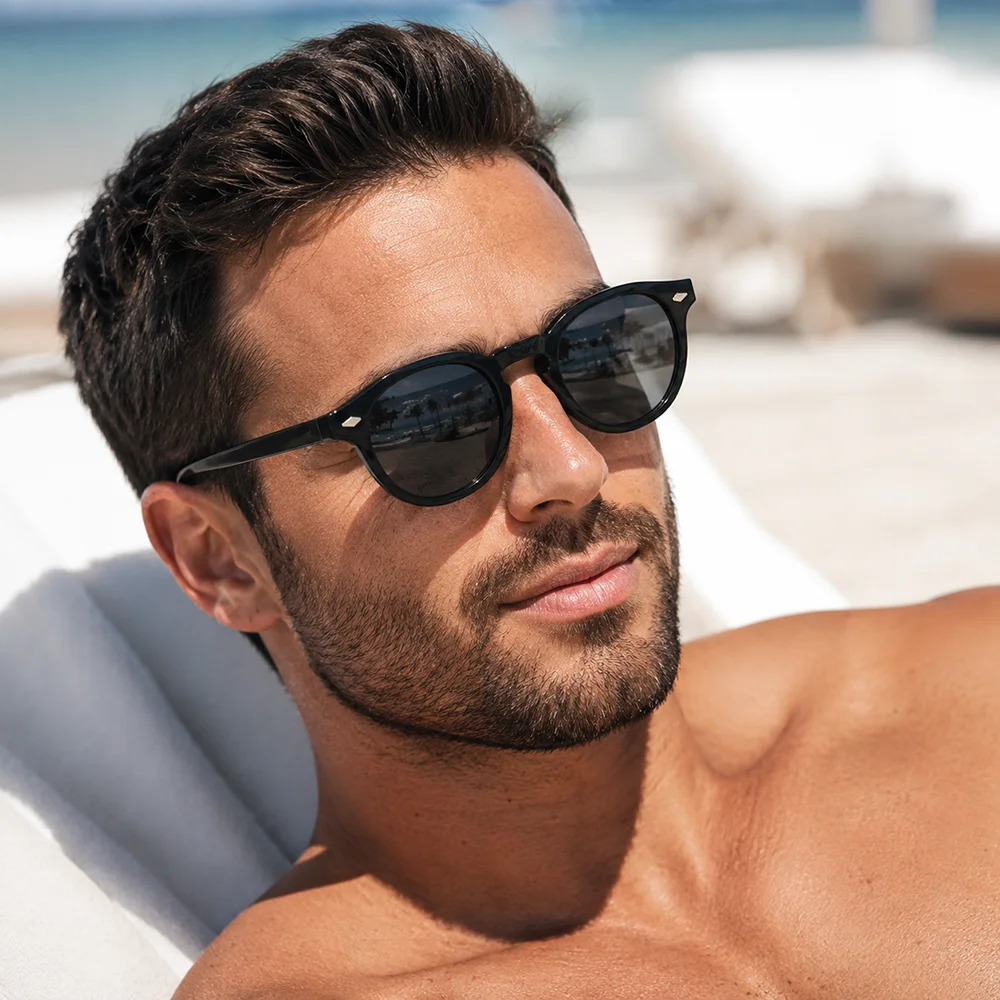 Óculos de Sol Redondos Vintage - Mens Fashion Modern avaliação e preço